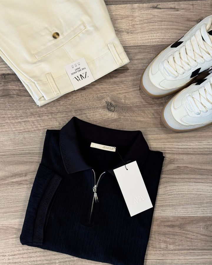 Polo Navy + Cream Pant